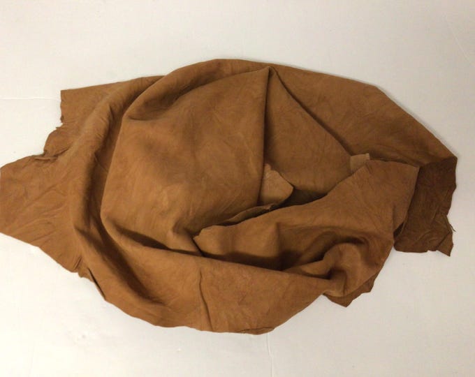 Saddle Brown Leather Lambskins. Leather Hides. Crafting Leather.  OSM1838