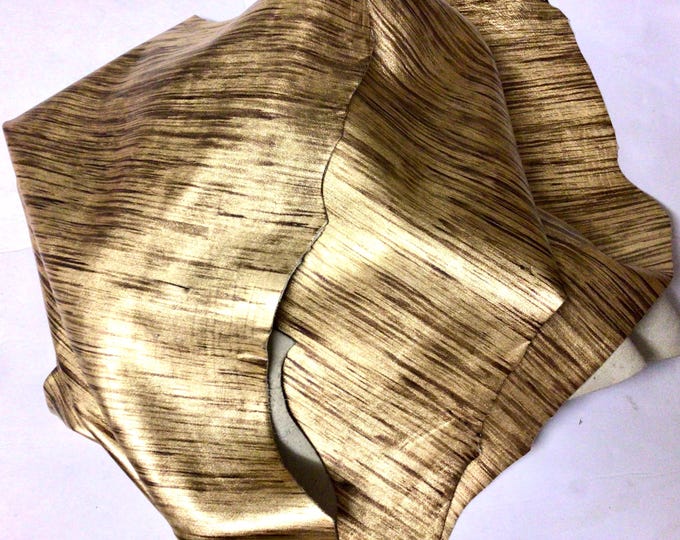 Gold Printed Leather Lambskins.  Leather hides,  leather. Decorative leather,  OSM1823