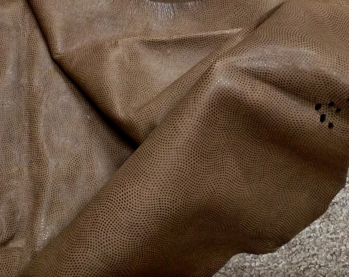 Pine Cone Brown Embossed Anasazi Pattern Deerskin DD2056