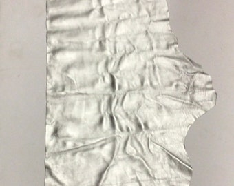 Silver Leather Lambskin Remnant,  leather pieces,  SPC72