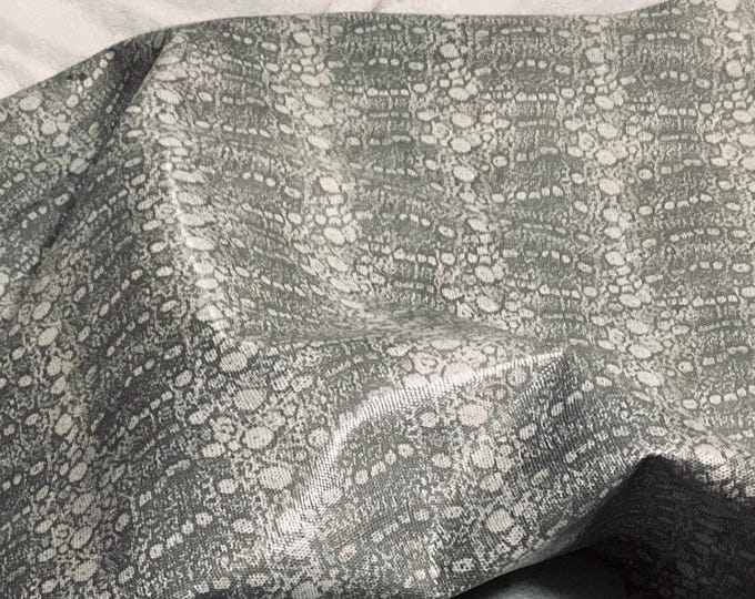 Gray Embossed Leather Cowhide Remnant.  CA117