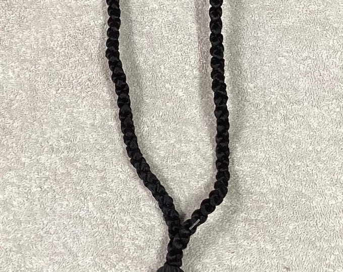 Package of 4 Black Adjustable Curtain Ties 35 Inch.  DW12