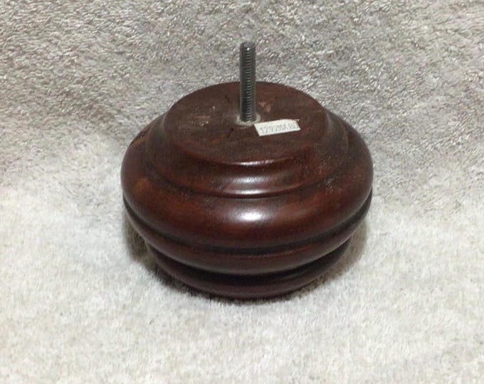 4 Mahogany Finish Wooden Bun Legs. Furniture Feet. Risers, sofa legs, home decor. 1292