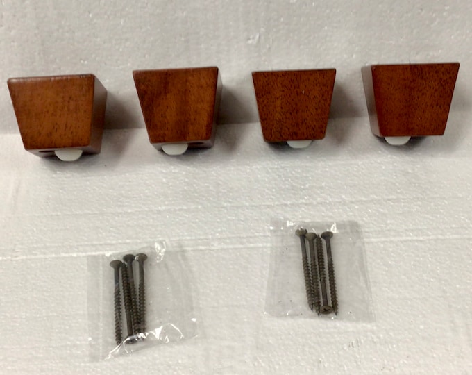 Cherry Finsh Wooden Tapered Furnitire Legs in Packages of 2 or 4. MR64
