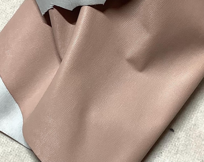 Pink Embossed Leather Cowhide Remnant. Crafting. leather,  LAC19