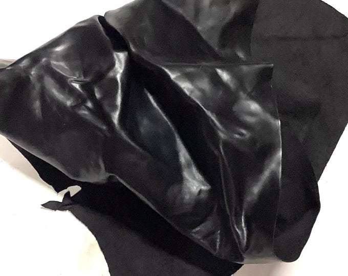Black Pepper Leather Cowhide Remnants. Leather Pieces. Crafting Leather.  BR1048
