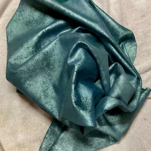 Metallic Luna Blue Suede Leather Cowhide. Leather Cowhide. Upholstery Leather. Automotive Leather,  TOWN483