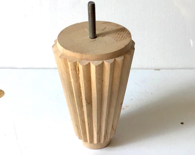 4 Unfinished Tapered Wooden Furniture Legs. chair Risers. Chair Legs. Sofa Legs. 1068