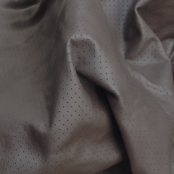Matte Harbour Brown Perforated Leather Cowhide Partials DD2257