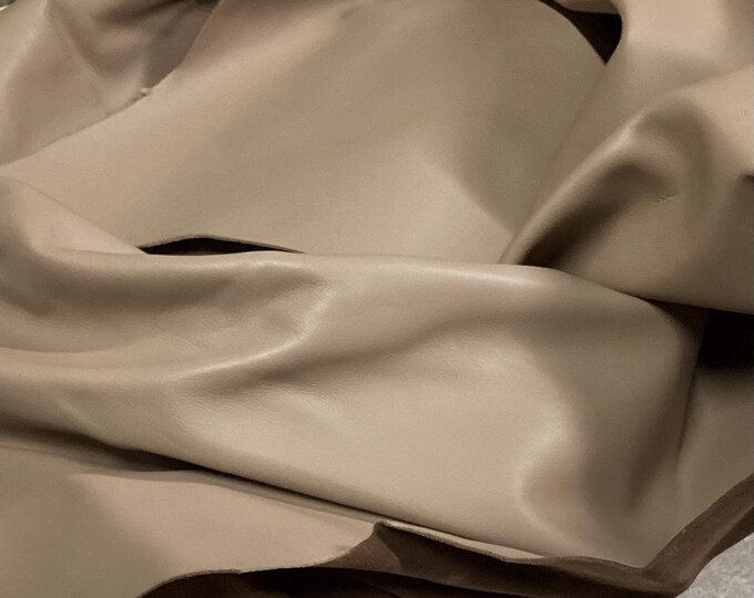Custom Taupe Leather Calfskin.  TOWN318