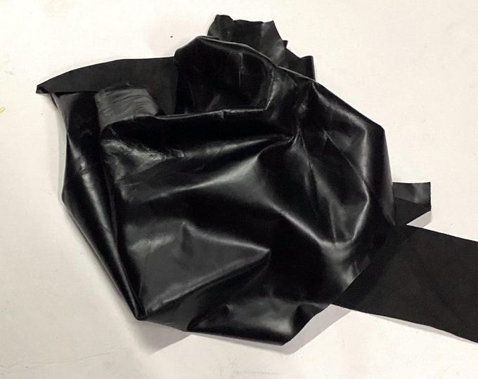 Black Pepper Cowhide Remnants. Leather Pieces. Crafting Leather.  BR1042