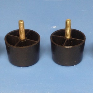 Black Plastic Furniture Legs in 4 pack 1 1/2" FLBL01