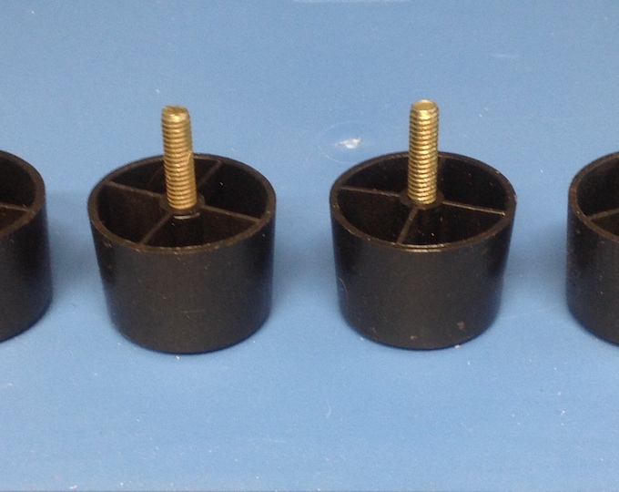 Black Plastic Furniture Legs in 4 pack 1 1/2" FLBL01