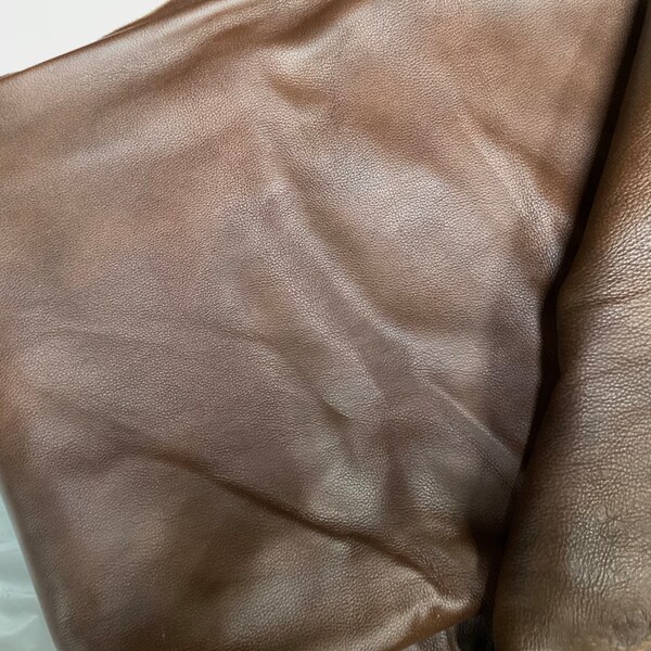 Whiskey Brown Brahma Leather Cowhide. BR58