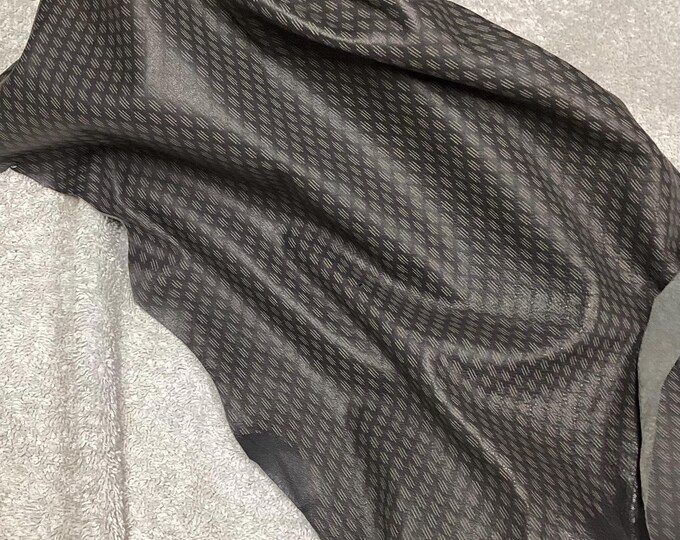 Executive Gray Printed Leather Lambskins.  OSM20643