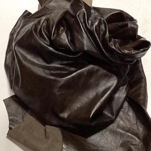 Walnut Italian Leather Cowhide. Leather Hides. Cowhide. Upholstery Leather. Crafting Leather, Handbag Leather.  BR1010