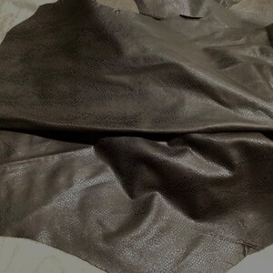 Extremely Dark Brown Printed Python Leather Lambskin. OSM20640 image 2