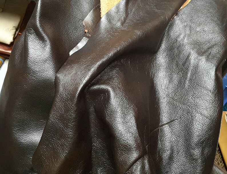 Chocolate Brown Brahma Cowhide Leather #EBBR810