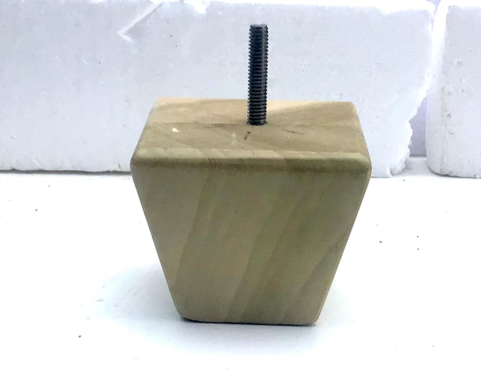 Unfinished Square Tapered Wood Furniture Legs: 3-inch Chair Risers 1025