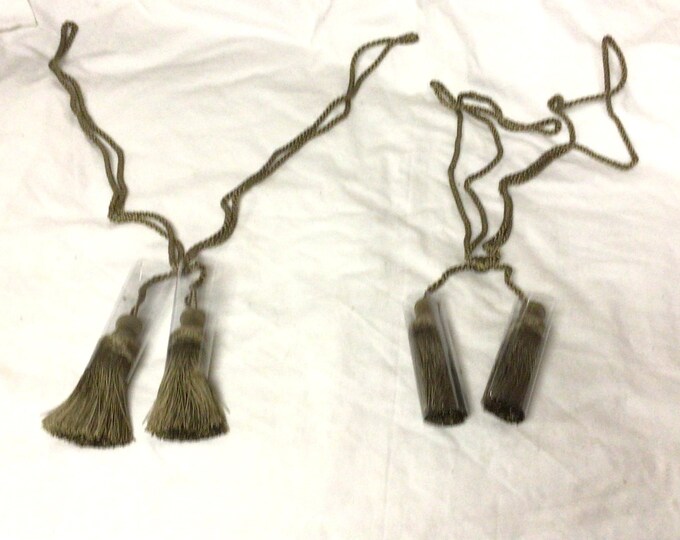 Package of 2 Taupe 36 Inch Double Hula Tiebacks.  TC29