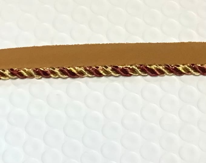 Burgundy and Gold Cord, Piping, Rope with Lip. DW09