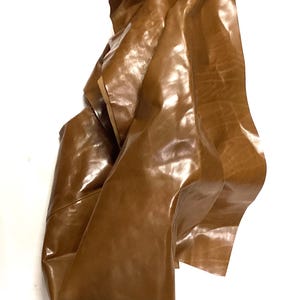 Muddy Water Brown Sewn Leather Cowhides Remnant.  Leather Hide. Upholstery Leather. BR863