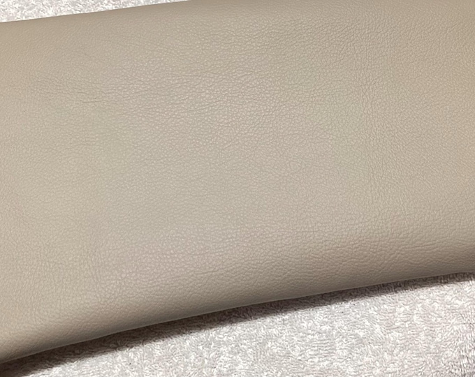 Taupe Leather Cowhide Remnant. leather Hide, Handbag Leather.  TOWN2