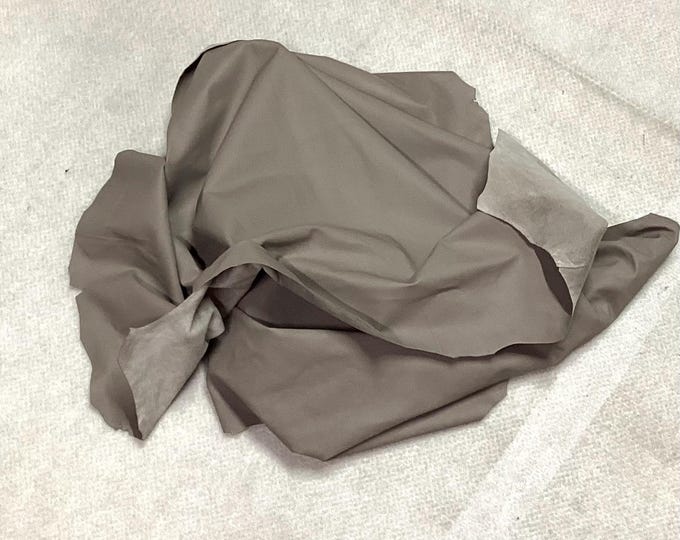 2 Gray leather Lambskins. Crafting Leather.  OSM80274