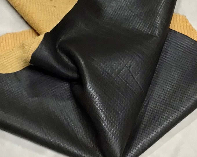 Dark Brown Embossed Lambskin with Fabric Backside.  LAMB7606