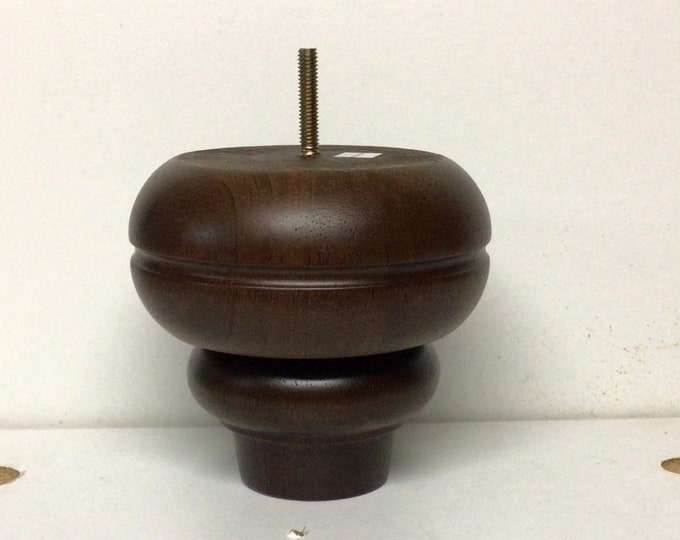 Package of 2 or 4  Walnut Finish Wooden Furniture Legs,  DA1060