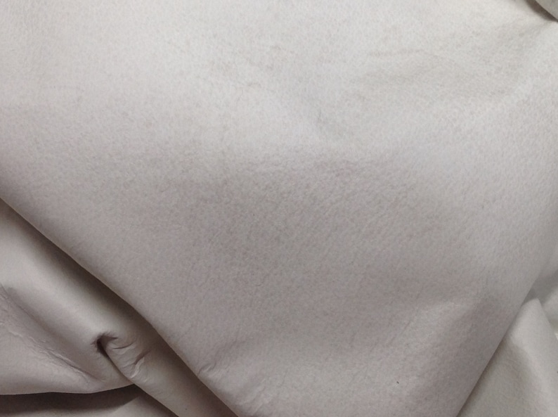 Dingy Dirty White Leather Cowhide Partials #BR1157