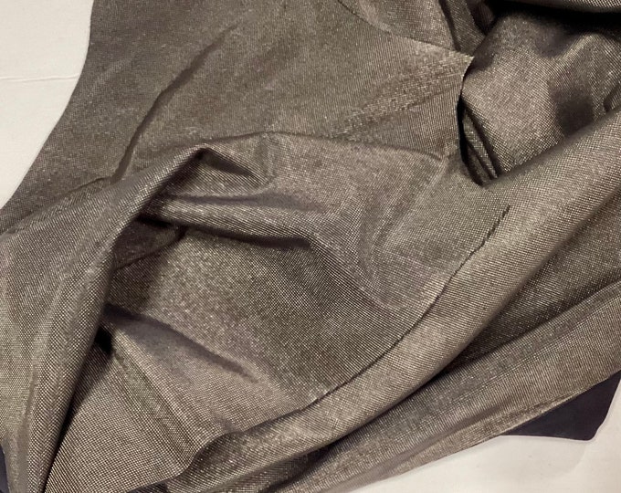 Gray Metallic Embossed Leather Cowhide Remnant.  Leather hide.  OSM07748