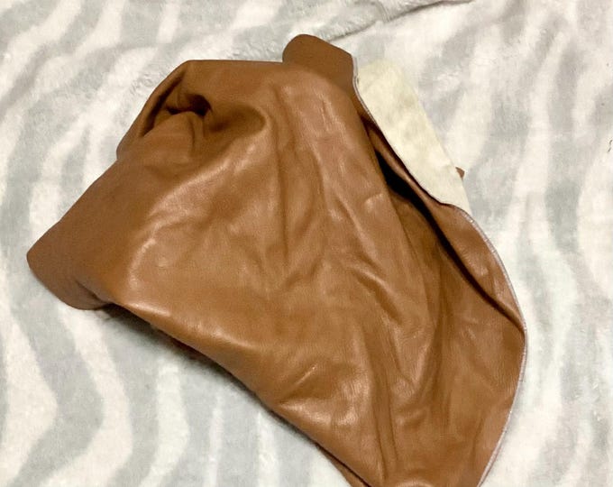Caramel Leather Cowhide Remnant,  SCR601