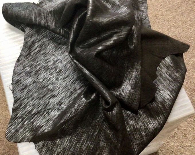 Brown and Silver Printed Leather Lambskin. OSM20650