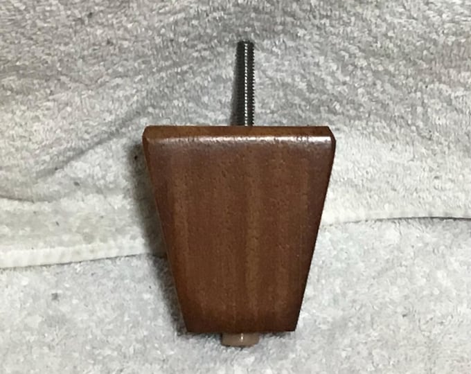 Oak Finish Square Tapered Furniture Legs - 3 1/4" Chair Risers