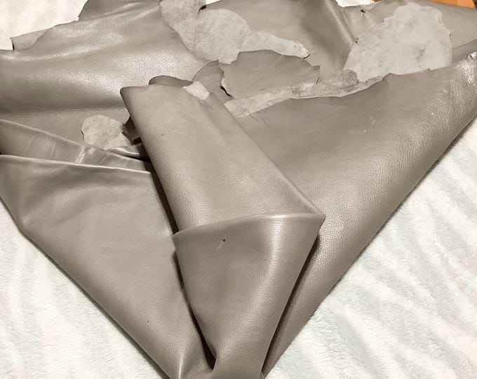46 square feet Gray Leather Cowhide.  DEAL35
