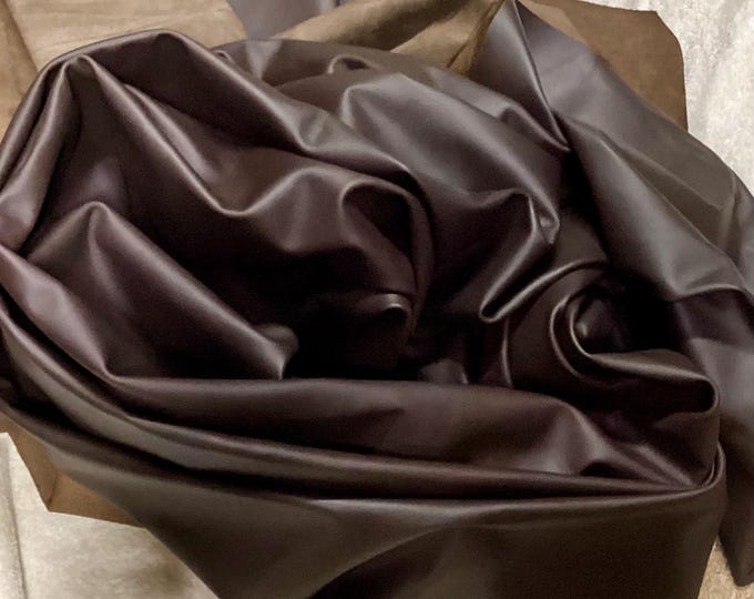 Peat Brown Smooth Surface Leather Cowhide.  Cowhide. Leather Hides. Automotive Leather, Upholstery Leather. TOWN484