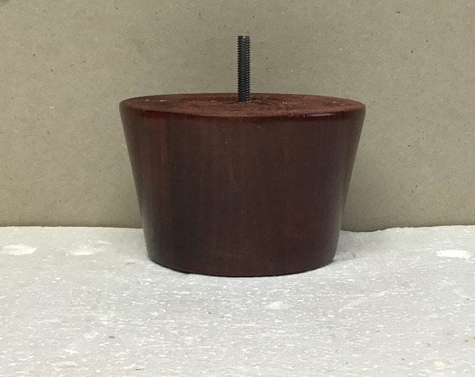 Mahogany Finish Round Wooden Furniture Legs.  Chair Risers. 1303