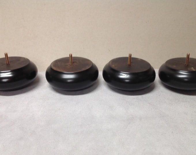 Package of 4 Espresso Bun Furniture Feet P2174