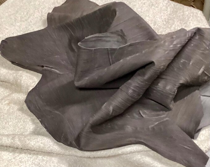 Embossed Matte Gray Leather Lambskins,  OSM10226