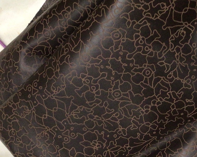 Laser Cut Deep Brown Leather Cowhide Remnants,  DD4052