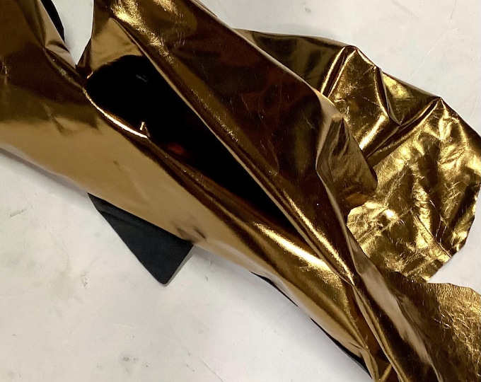 Brass Leather Lambskin.  Leather Hides. Crafting Leather. Garment Leather.  OSM494