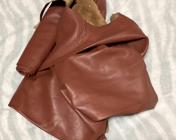 50 Square Feet Cinnamon Red Leather Cowhide. DEAL9