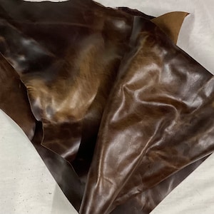 Molasses Brown Pullup Leather acowhide Remnantd,  BR170