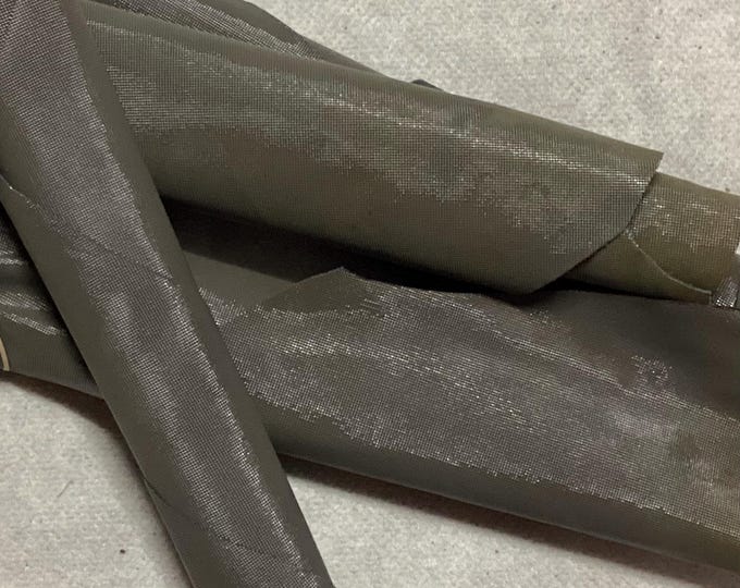 Army Green Embossed Leather Cowhide Remnantd,  LAC107