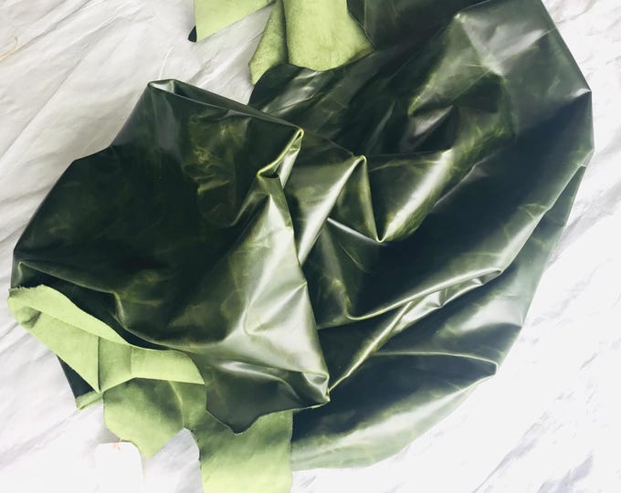 Evergreen Pull-Up Leather Cowhide: Soft, Pliable (1.0-1.2mm). CL375