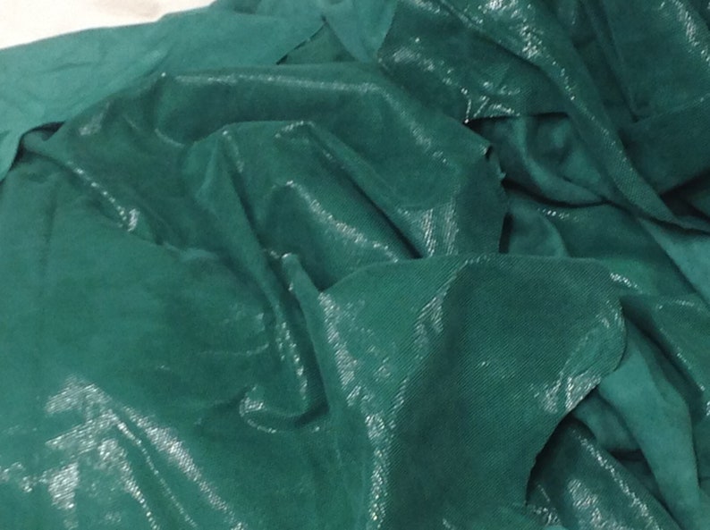 Leather Hides UL505 Green Printed Scales leather Lambskin