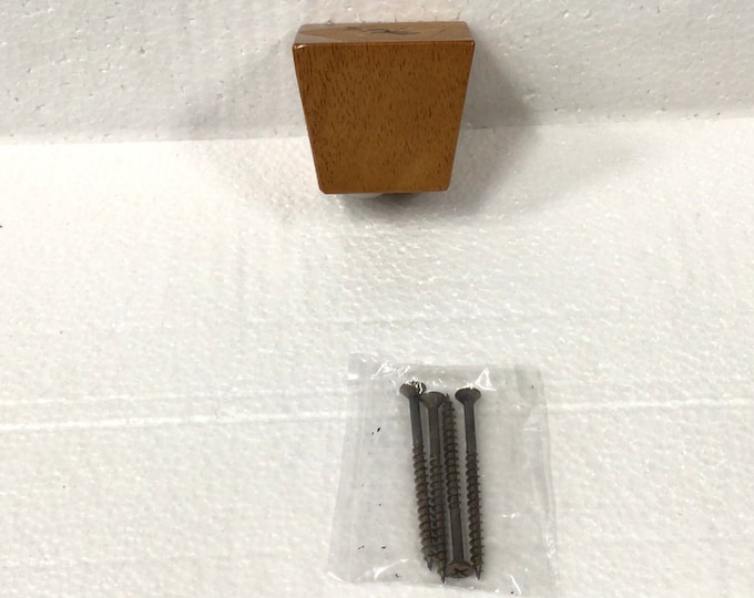 Maple Finish Wooden Tapered Furniture legs in 2 or 4 pack. MR63