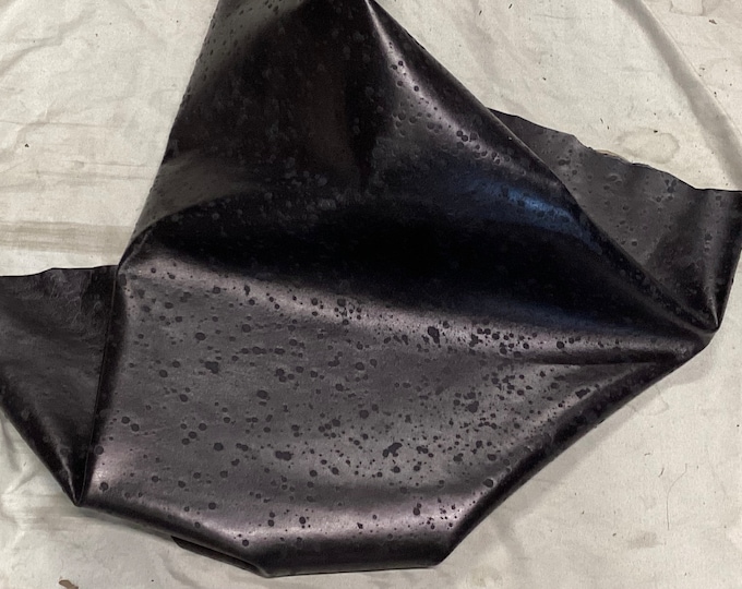 Black,with Embossed Bubbles Leather Lambskins.  OSM815
