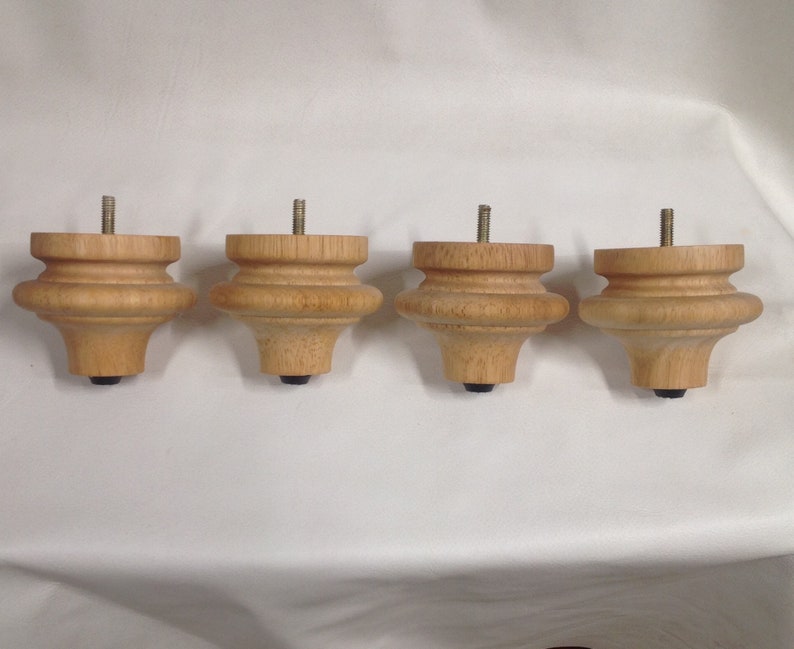 Package Of 4 Unfinished Wooden Furniture Legs Mr18 Etsy